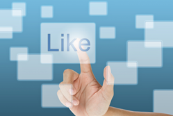 A social media Like button